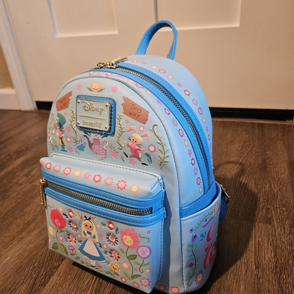 Alice in wonderland folk art loungefly backpack